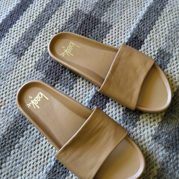 BEEK Gallito Slides Leather Slide Sandals Honey Size 5 - Picture 4 of 6